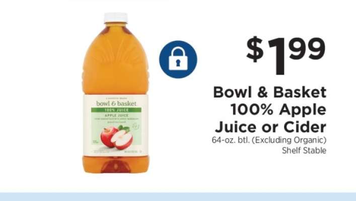 Bowl & Basket 100% Apple Juice or Cider