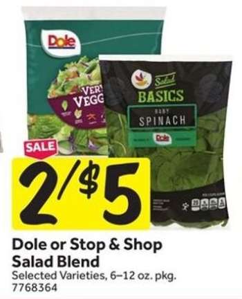 Dole or Stop & Shop Salad Blend
