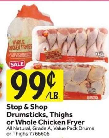 Stop & Shop Drumsticks, Thighs or Whole Chicken Fryer