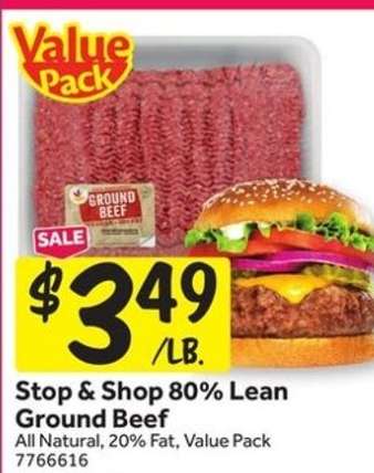 Stop & Shop 80% Lean Ground Beef