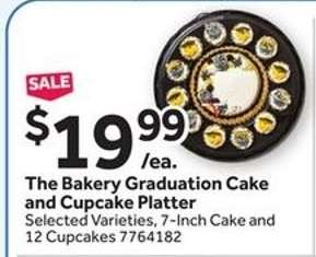 The Bakery Graduation Cake and Cupcake Platter
