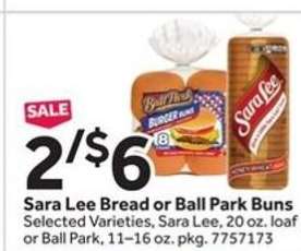 Sara Lee Bread or Ball Park Buns