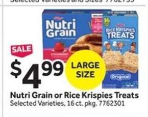Nutri-Grain or Rice Krispies Treats