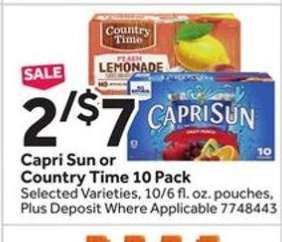 Capri Sun or Country Time 10 Pack