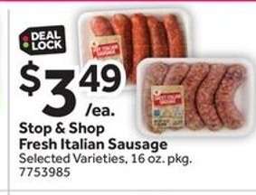 Stop & Shop Fresh Italian Sausage