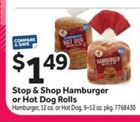 Stop & Shop Hamburger or Hot Dog Rolls