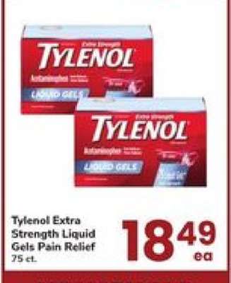 Tylenol Extra Strength Liquid Gels Pain Relief