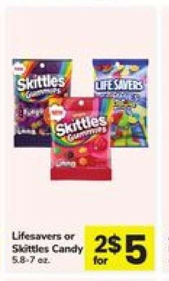 Lifesavers or Skittles Candy