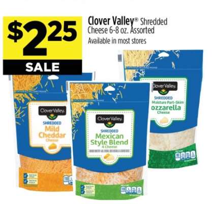 Clover Valley Shredded Cheese