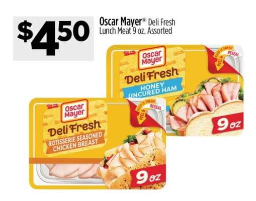 Oscar Mayer Deli Fresh Lunch Meat 9 oz. Assorted