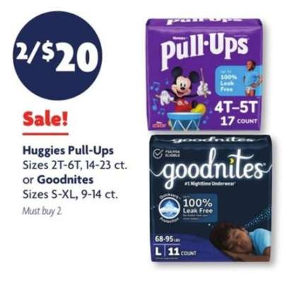 Huggies Pull-Ups or Goodnites