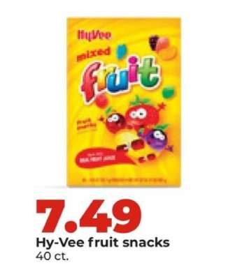 Hy-Vee fruit snacks