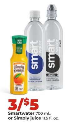 Smartwater or Simply juice
