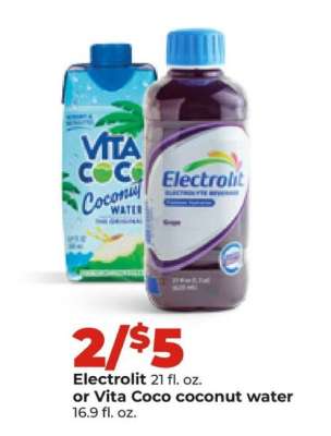 Electrolit or Vita Coco coconut water