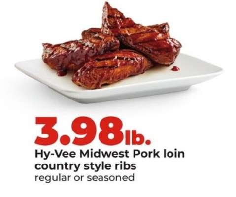 Hy-Vee Midwest Pork loin country style ribs