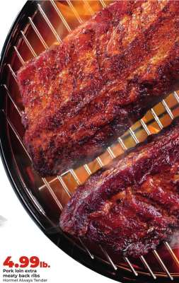 Pork loin extra meaty back ribs