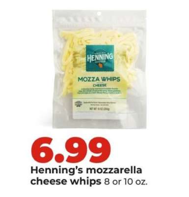 Henning's mozzarella cheese whips