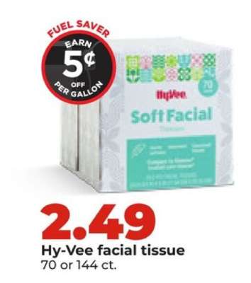 Hy-Vee facial tissue