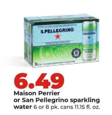 Maison Perrier or San Pellegrino sparkling water