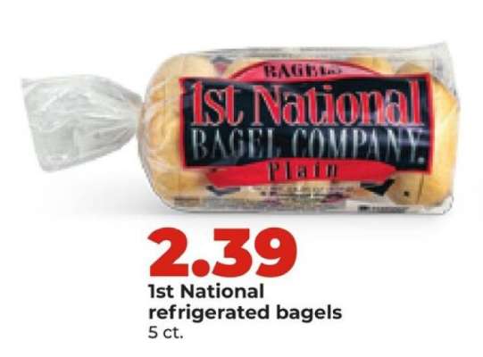 1st National refrigerated bagels