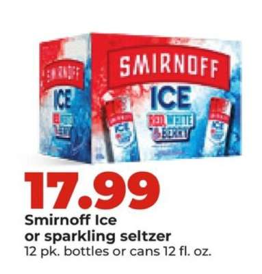 Smirnoff Ice or sparkling seltzer