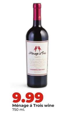 Ménage á Trois wine