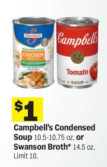 Campbell's Condensed Soup or Swanson Broth