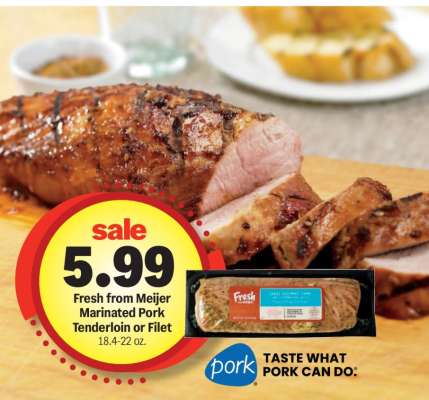 Fresh from Meijer Marinated Pork Tenderloin or Filet