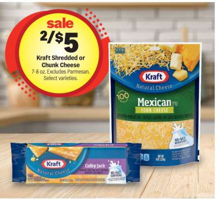 Kraft Shredded or Chunk Cheese*