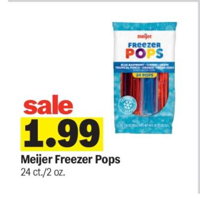 Meijer Freezer Pops