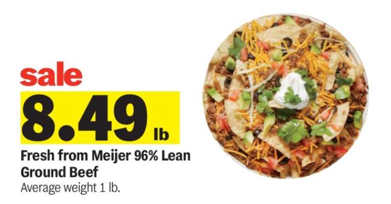 Fresh from Meijer 96% Lean Ground Beef