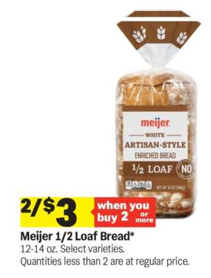 Meijer 1/2 Loaf Bread