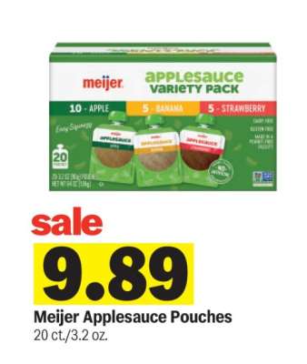 Meijer Applesauce Pouches