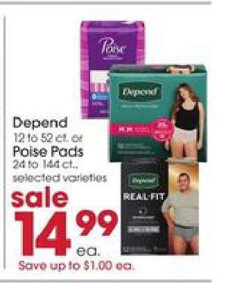 Depend or Poise Pads