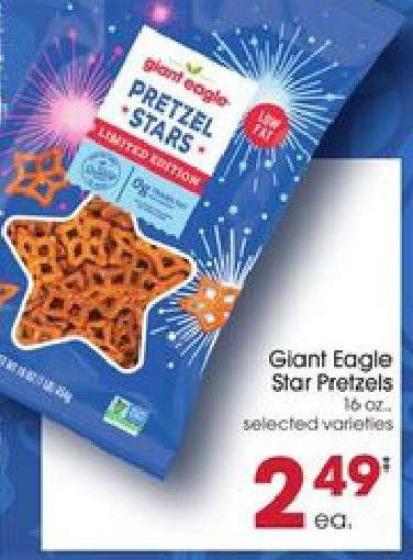 Giant Eagle Star Pretzels