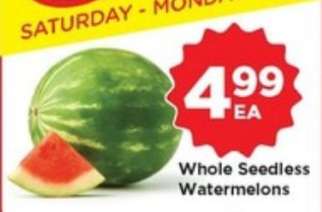 Whole Seedless Watermelons