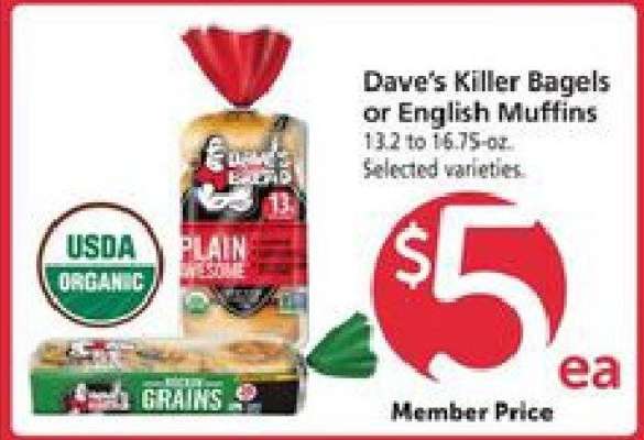 Dave's Killer Bagels or English Muffins