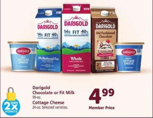 Darigold Chocolate or Fit Milk, Cottage Cheese