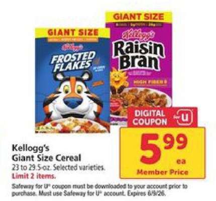 Kellogg's Giant Size Cereal