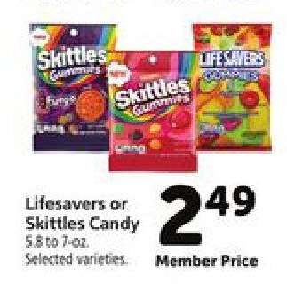 Lifesavers or Skittles Candy
