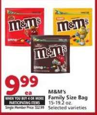 M & M' s Family Size Bag