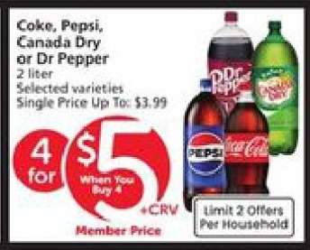 Coke, Pepsi, Canada Dry or Dr Pepper