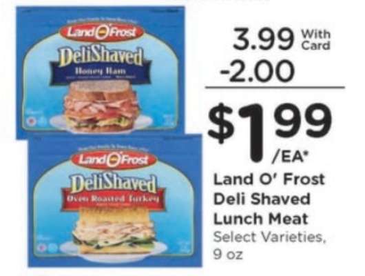 Land O'Frost Deli Shaved Lunch Meat