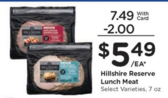 Hillshire Reserve Lunch Meat
