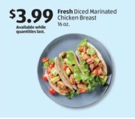 Fresh Diced Marinated Chicken Breast