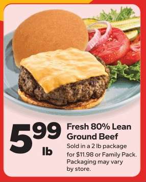 Fresh 80% Lean Ground Beef