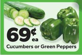 Cucumbers or Green Peppers