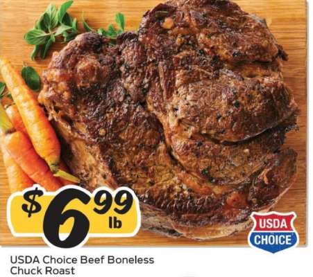 USDA Choice Beef Boneless Chuck Roast