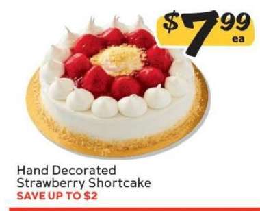Hand Decorated Strawberry Shortcake