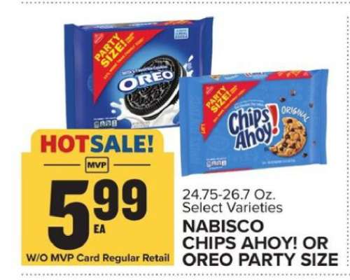 Nabisco Chips Ahoy! or Oreo Party Size